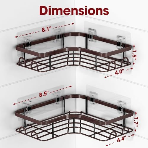 Sakugi Corner Shower Caddy 2 Pack Black