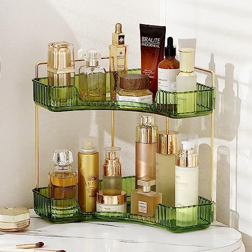 Corner Bathroom Countertop Organizer with 2 Tiers