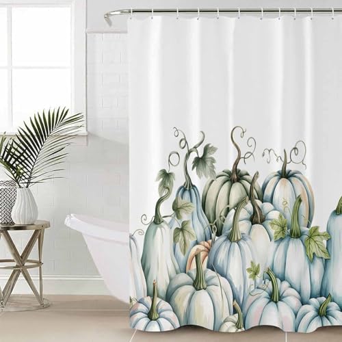 Thanksgiving 4 Pc Waterproof Shower Curtain Set with Non-Slip Rugs