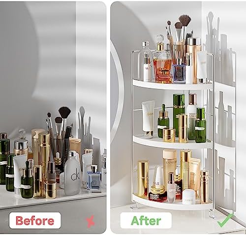 3-Tier Corner Spice Rack Organizer for Kitchen and Bathroom