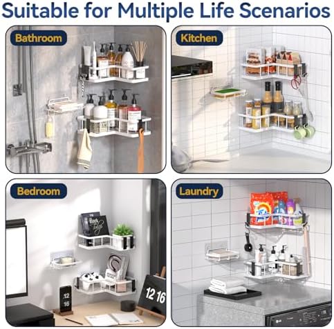 Yasonic Corner Shower Caddy Organizer 3-Pack