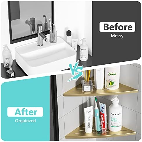 Qeke Corner Shower Shelf 2 Pack 115 Stainless Steel