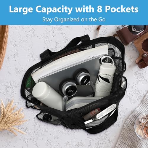 Mesh Shower Caddy with 8 Pockets Durable Quick-Dry Travel-Friendly