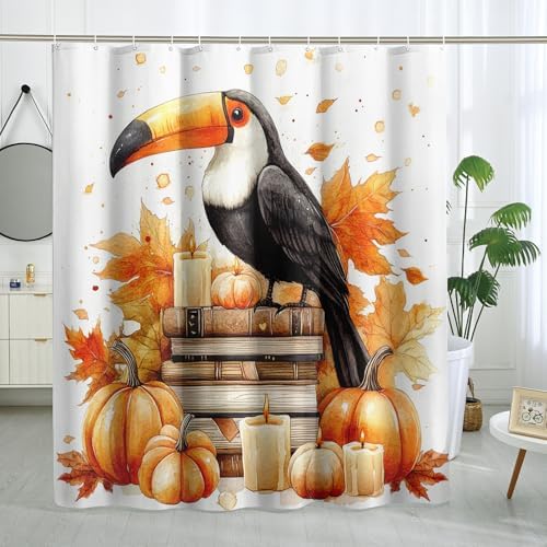 DESIHOM Fall Toucan Bird Shower Curtain Set 78 Inch