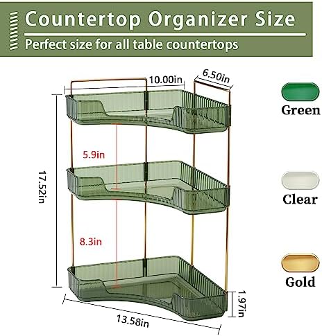 3-Tier Corner Bathroom Organizer with Storage Shelf