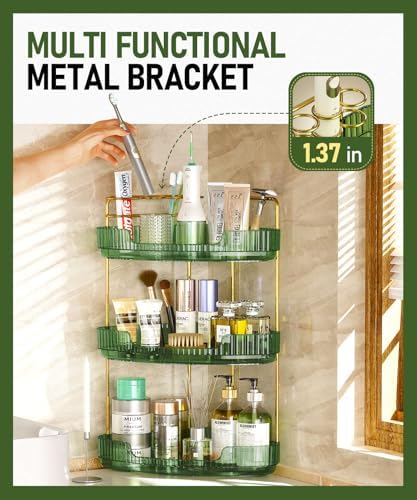 3-Tier Corner Organizer for Bathroom Makeup Storage 1