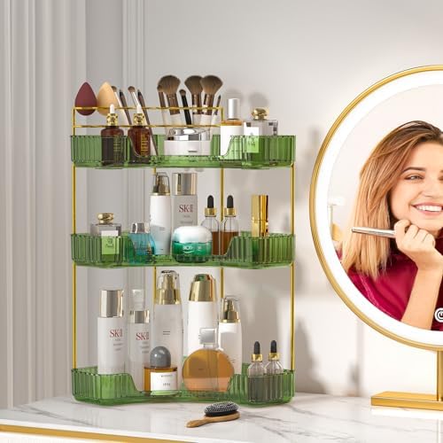 SUNZOS 3-Tier Corner Bathroom Organizer