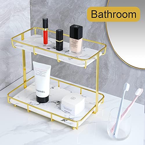 Dobbyby Multi-Purpose Stainless Steel Bathroom Organizer Tray