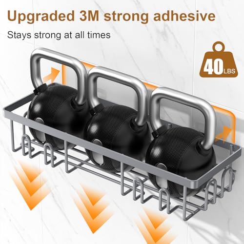 2025 New Adhesive Shower Caddy 2 Pack Grey