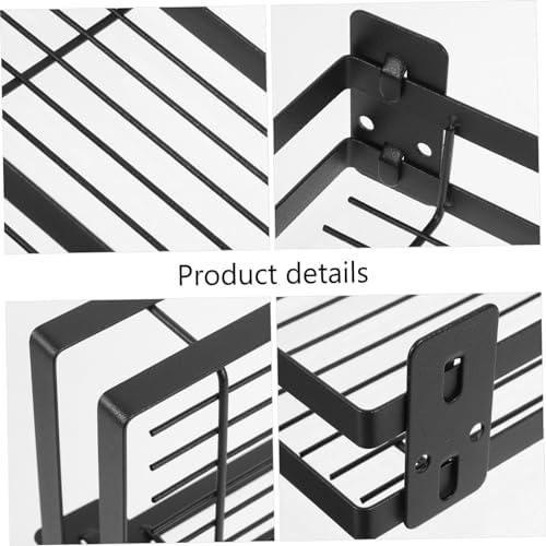 Wall Mounted Shower Organizer with Adhesive Base and Draining Shelf