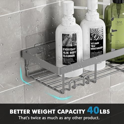Moforoco Adhesive Shower Caddy Organizer 5 Pack