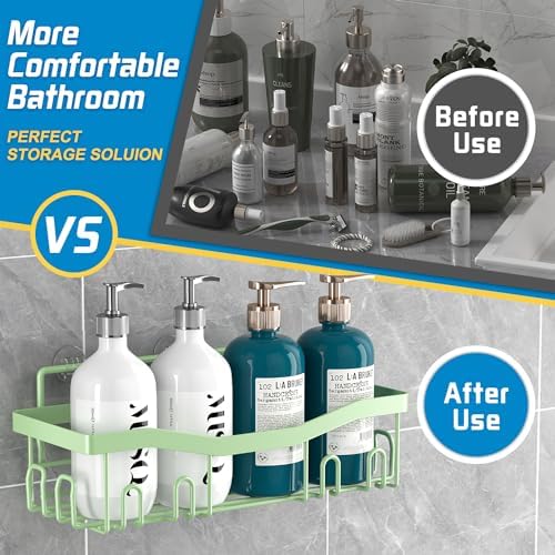 Youvip Adhesive Shower Caddy 5 Pack Set Green