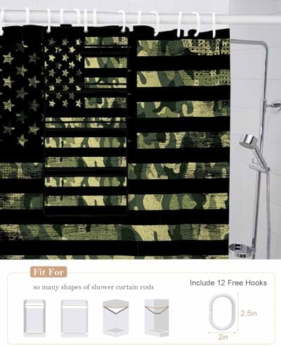 Singingin Shower Curtain with 10 Pockets and 3 Hooks