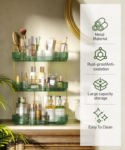 3-Tier Corner Organizer for Bathroom Makeup Storage 1