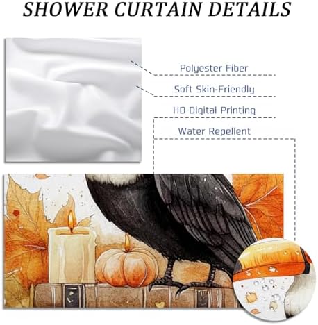 DESIHOM Fall Toucan Bird Shower Curtain Set 78 Inch