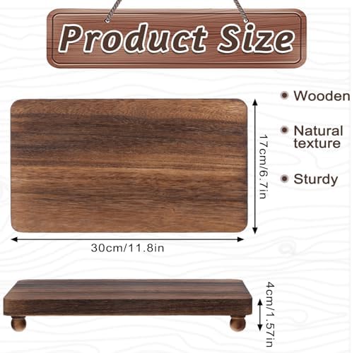 Exclaith Wood Pedestal Stand 12x7 Inch Brown