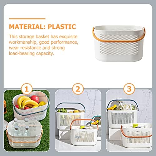 Kisangel Portable Bathroom Storage Basket Organizer for Boys and Girls Essentials