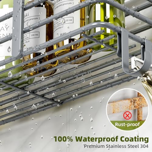Yougai 3 Pack Dark Grey Shower Caddy Organizer