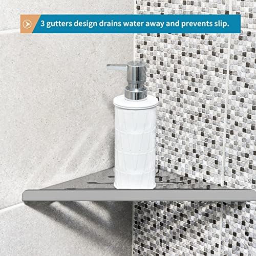 2 Pcs 304 Stainless Steel Corner Shelf with Screws