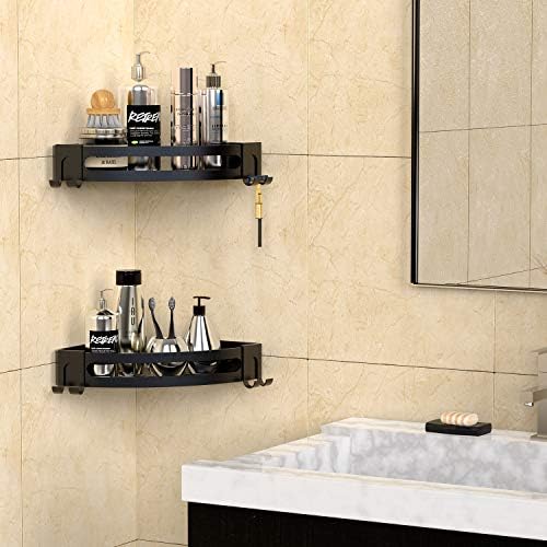 Bakzon Corner Shower Caddy 2 Pack Black