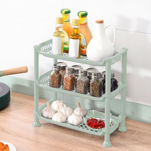 3 Tier Bathroom Counter Organizer with Guardrails and Non-Slip Feet