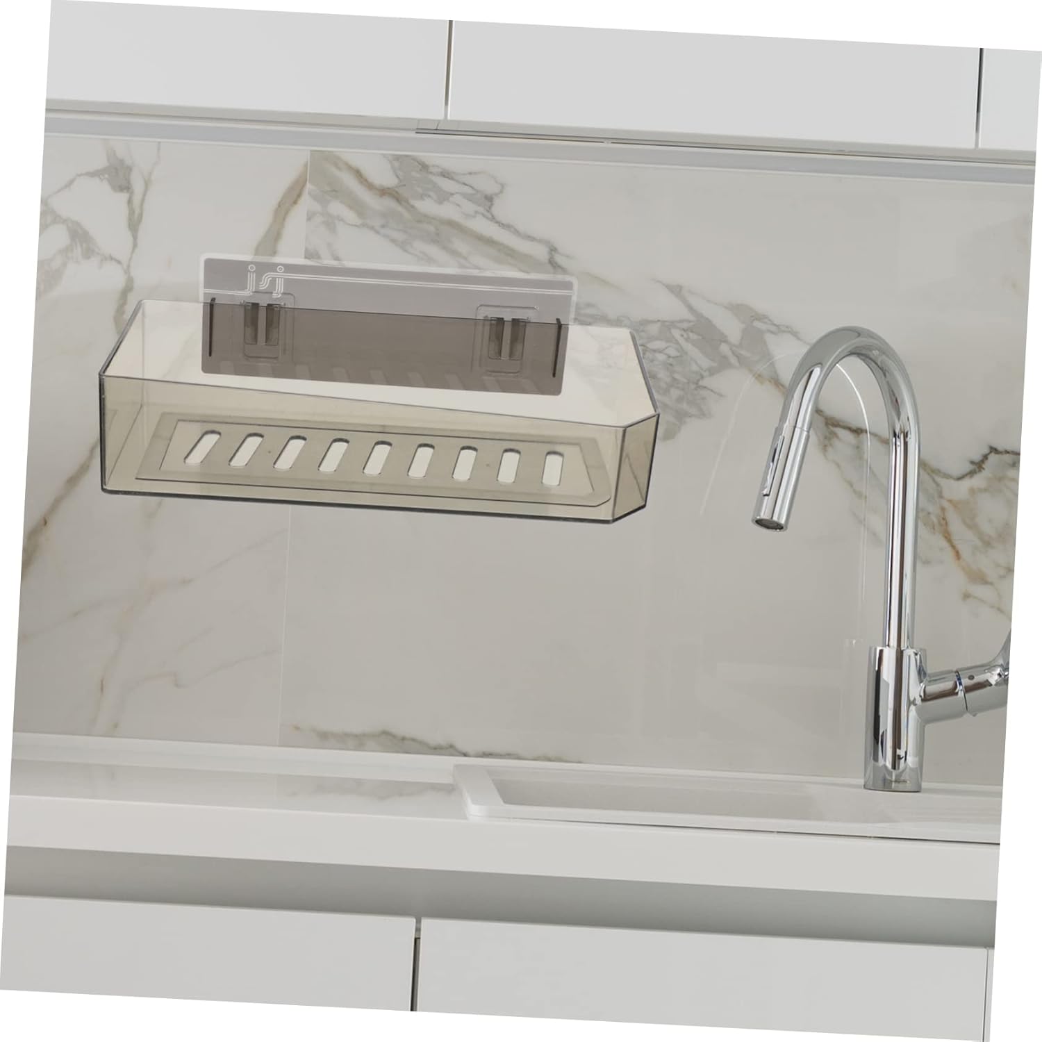 Brightfufu Door Organizer Wall Sticking Shelf Bathroom Shower Rack No Drill Decorative Storage Stands Easy Install