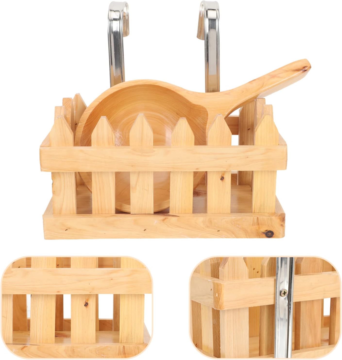 Healeved Bath Bucket Accessory Set Large Hanging Wicker Basket for Soap Storage