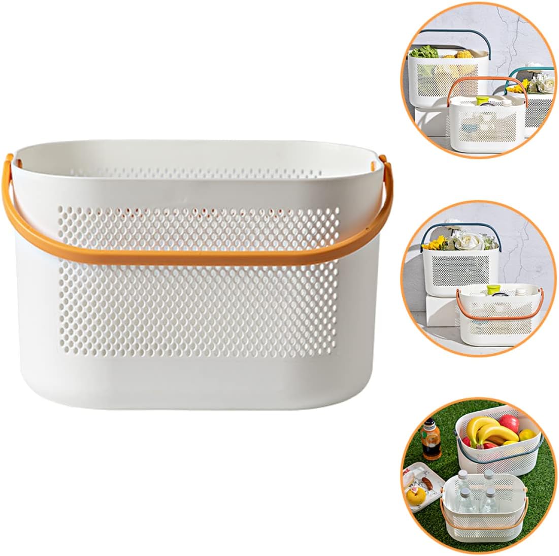 Kisangel Portable Bathroom Storage Basket Organizer for Boys and Girls Essentials