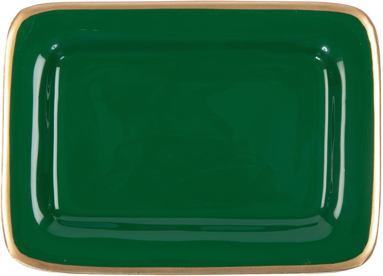 Jayes Studio Gracie Emerald Green Jewelry Dish Small Decorative Tray for Modern Bathroom Accessories