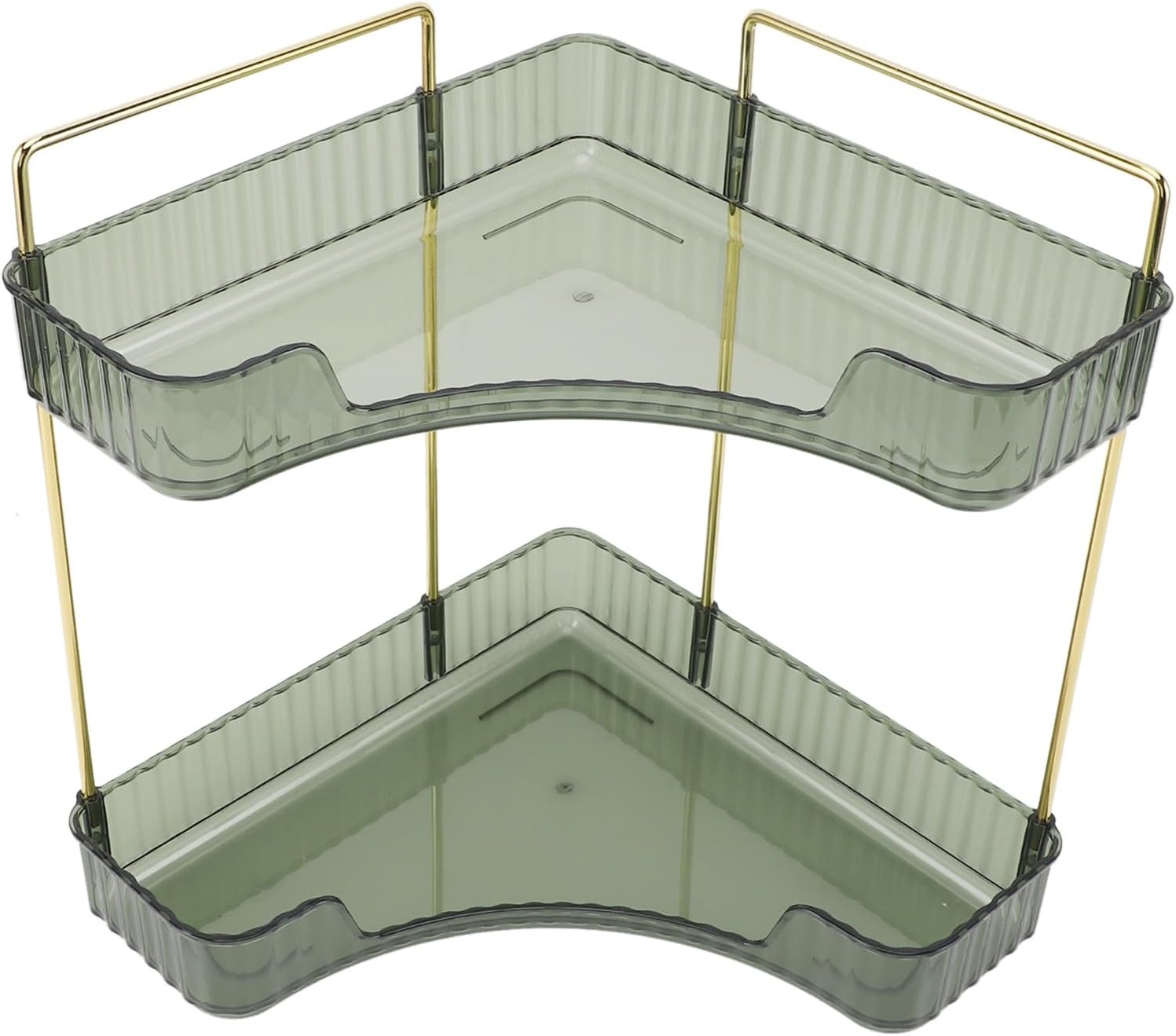 2 Tier Corner Bathroom Counter Organizer for Cosmetics and Skincare