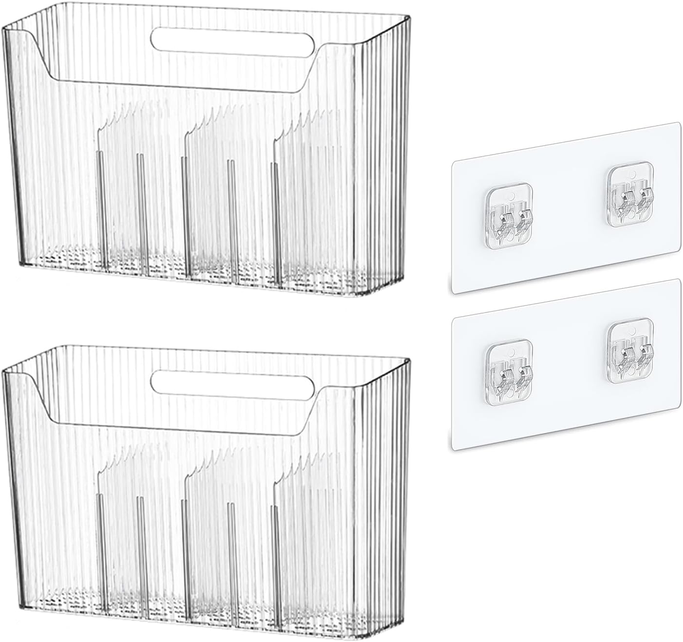 2 Pack Adhesive Mount Cabinet Door Organizer for Narrow Space and Bathroom Use