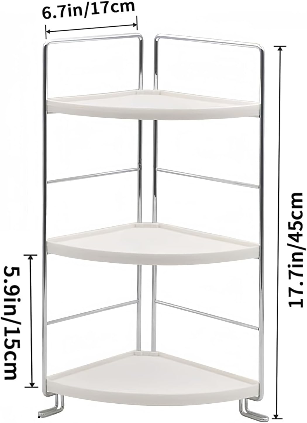 3-Tier Corner Spice Rack Organizer for Kitchen and Bathroom