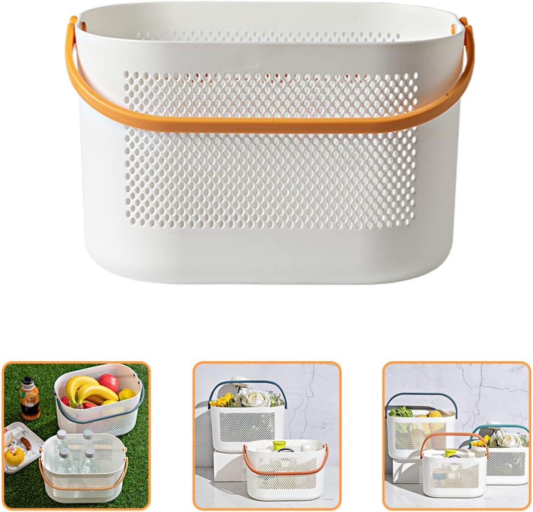 Kisangel Portable Bathroom Storage Basket Organizer for Boys and Girls Essentials