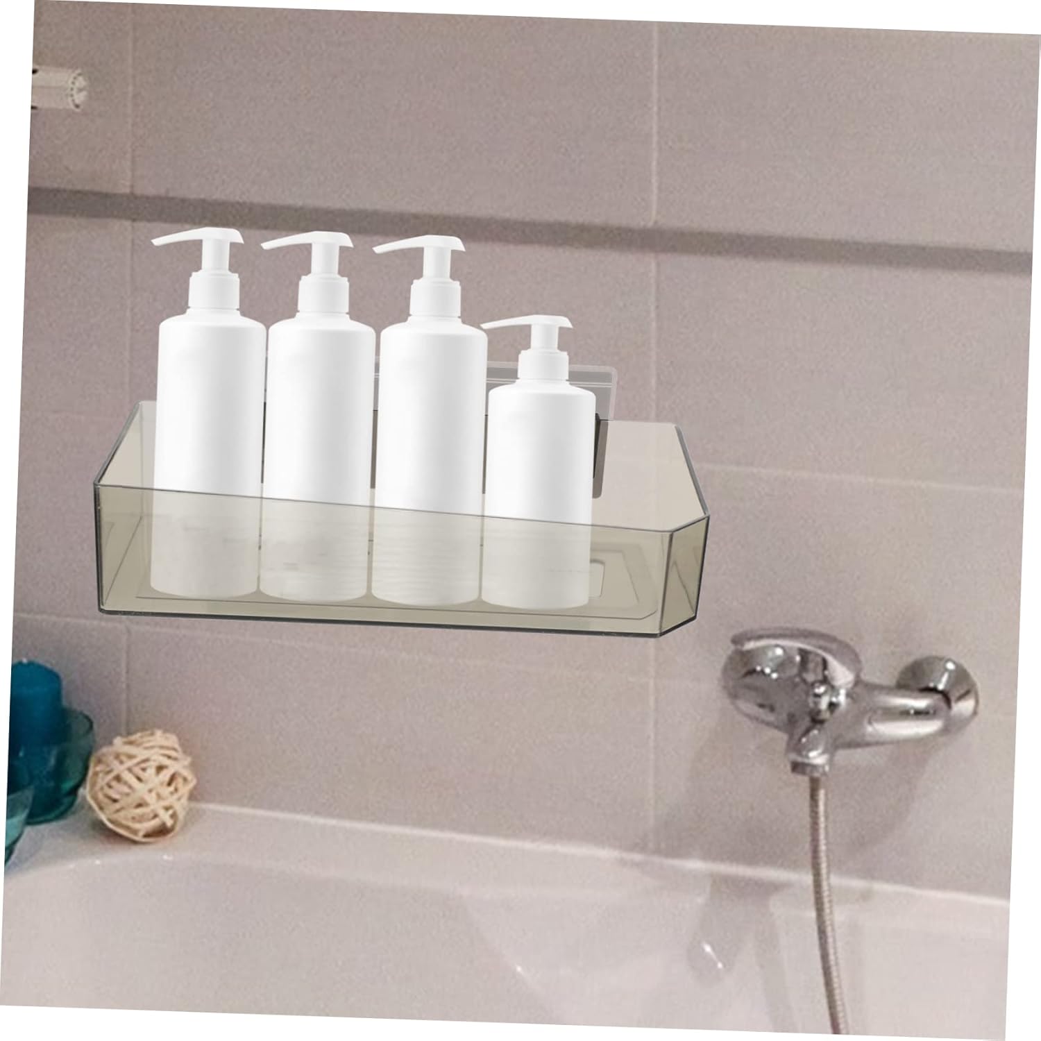 Brightfufu Door Organizer Wall Sticking Shelf Bathroom Shower Rack No Drill Decorative Storage Stands Easy Install