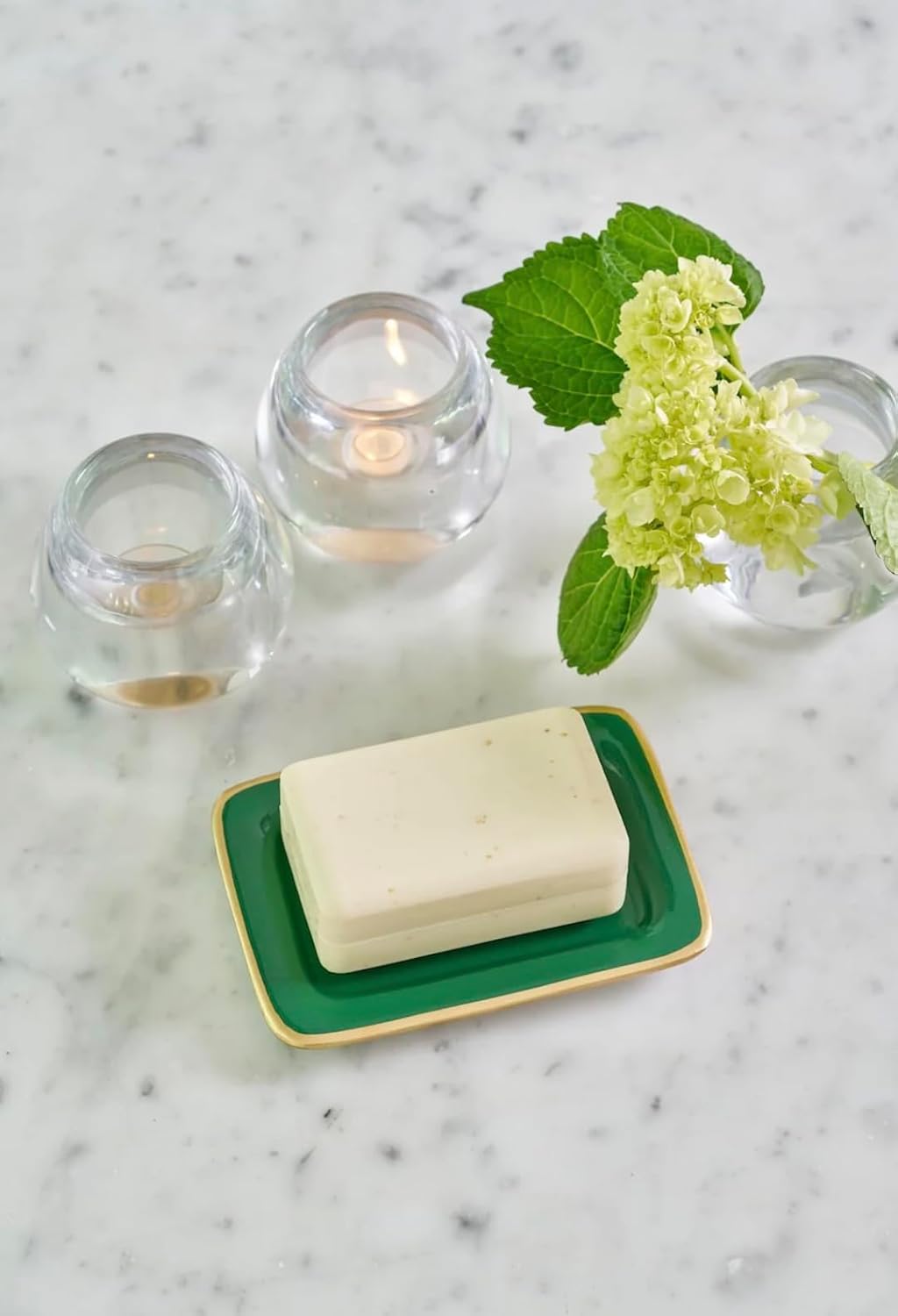 Jayes Studio Gracie Emerald Green Jewelry Dish Small Decorative Tray for Modern Bathroom Accessories