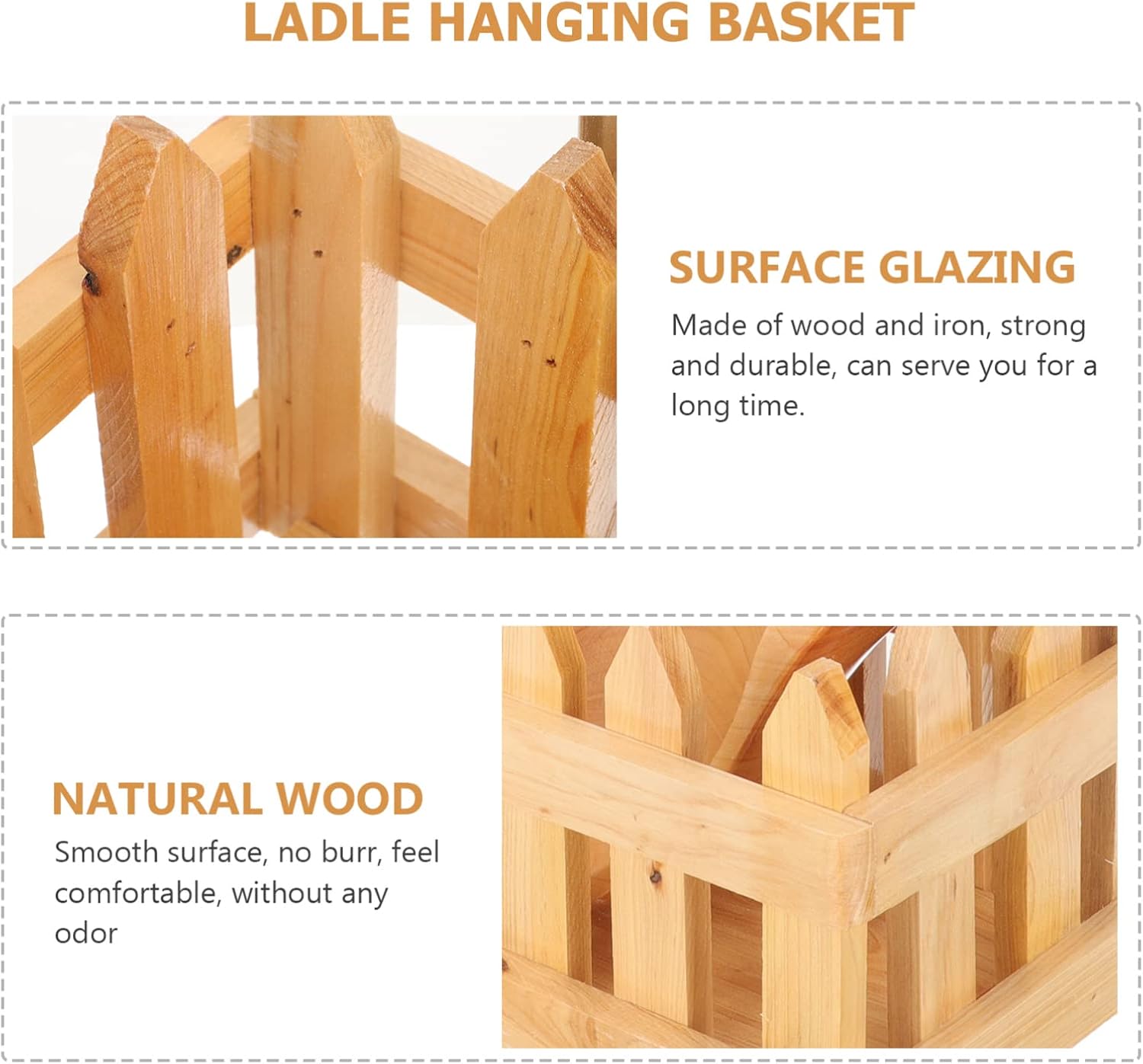 Healeved Bath Bucket Accessory Set Large Hanging Wicker Basket for Soap Storage