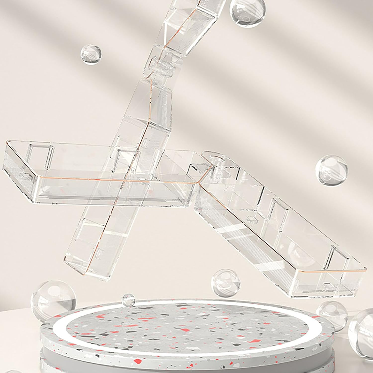 Foldable Corner Shower Caddy Adhesive Storage Shelf for Bathroom and Kitchen