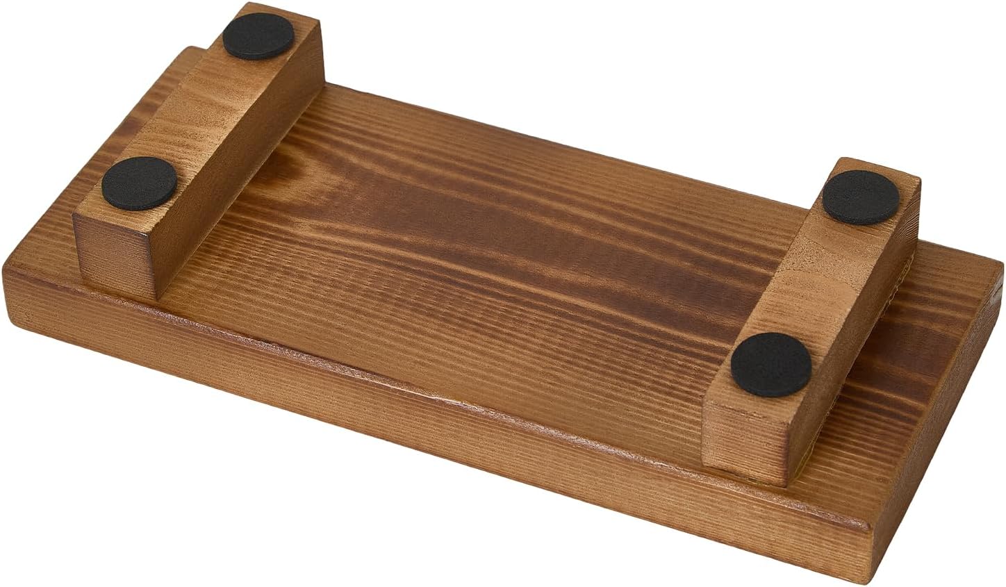 Wood Riser Soap Stand 866x354 Inch Footed Tray for Bathroom and Kitchen Use