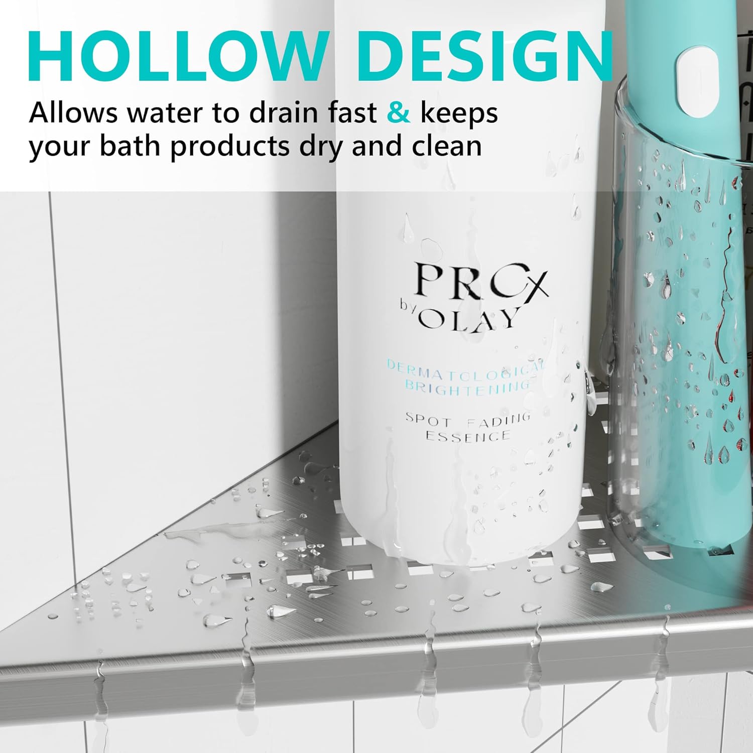 2 Pack Recessed Corner Shower Shelf Brushed Nickel SUS304 Stainless Steel No Drilling