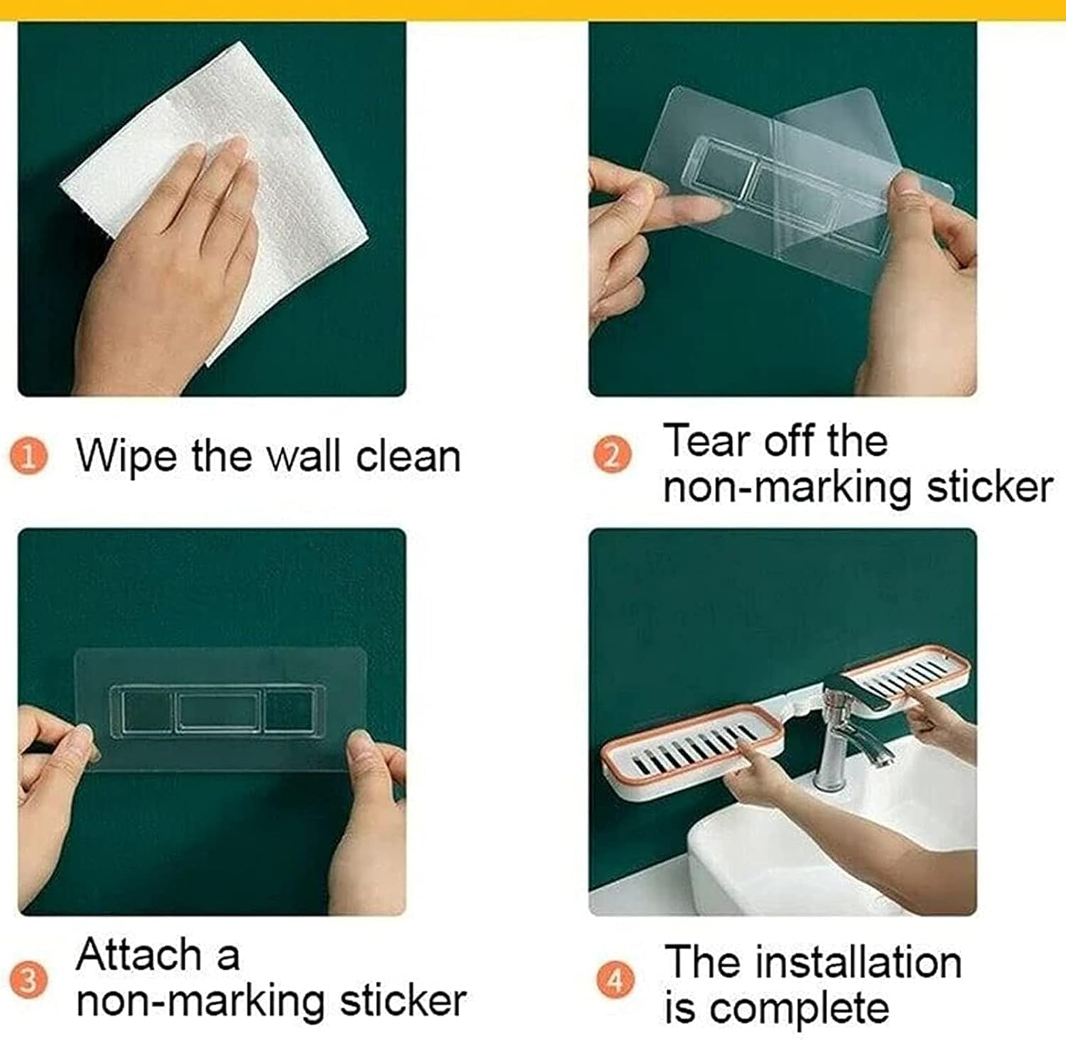 Bathroom Corner Storage Rack with Suction Cup 180 Degree Rotatable Punch-Free Installation