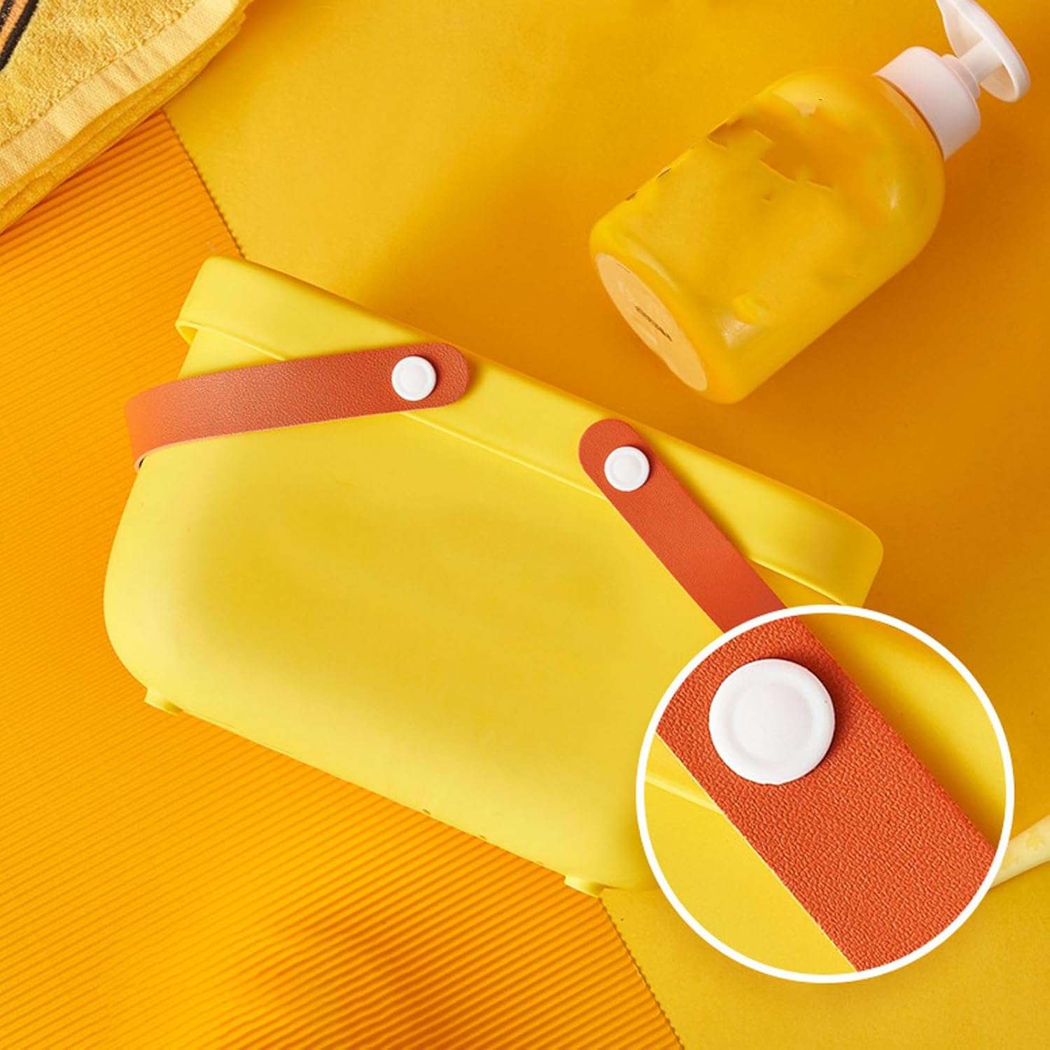 Shower Basket with Handle Cute Cartoon Design Portable Organizer for Bathroom and College Dorm