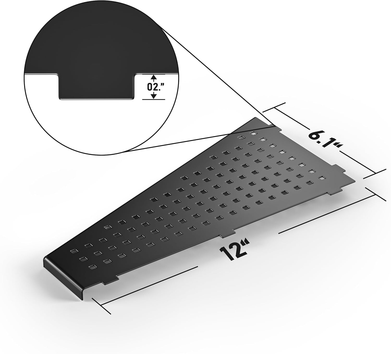 Corner Shower Shelf 2PCS Trapezoid Design 304 Stainless Steel No Drilling Needed Black