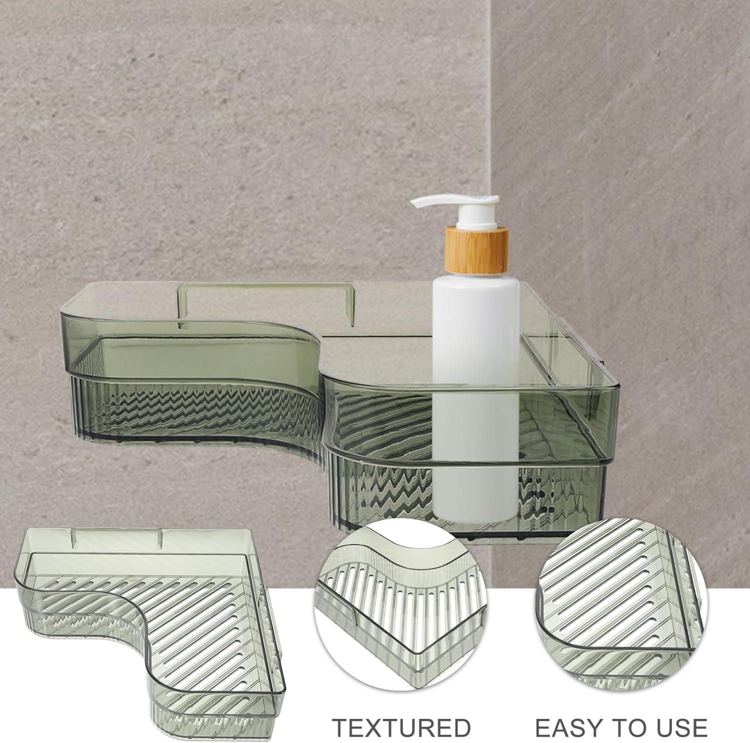 Decorative Storage Stand Corner Shower Holder Wall Mounted Rack