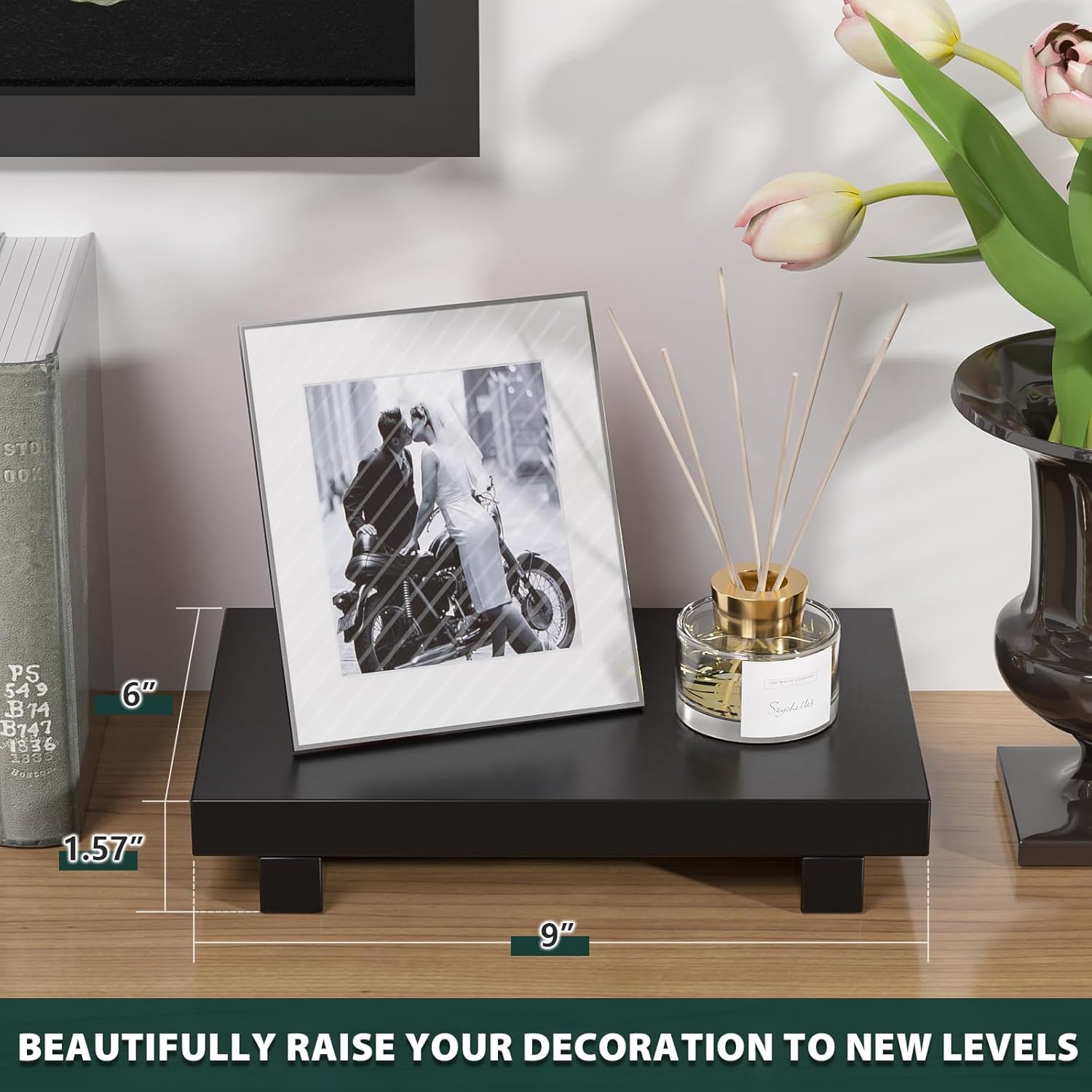 Greatseas Bamboo Soap Tray Stand for Kitchen and Bathroom Decor