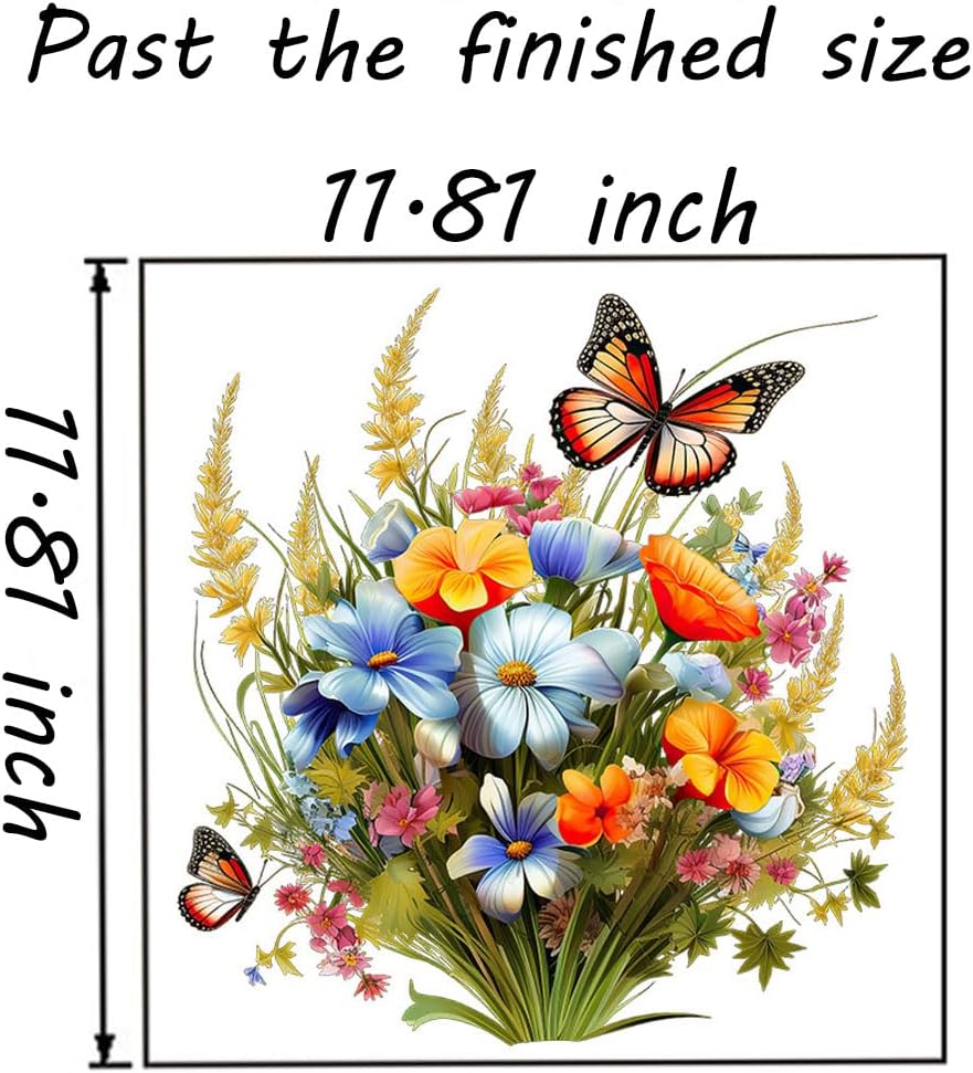 Toilet Stickers Bathroom Wall Decor Flowers Green Plant Butterflies Vinyl Decals