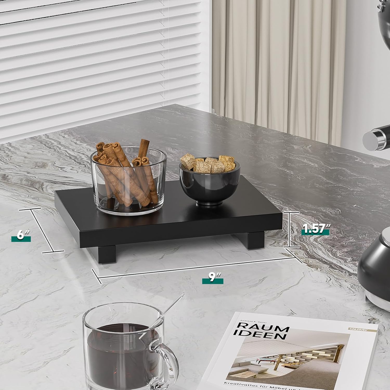 Greatseas Bamboo Soap Tray Stand for Kitchen and Bathroom Decor