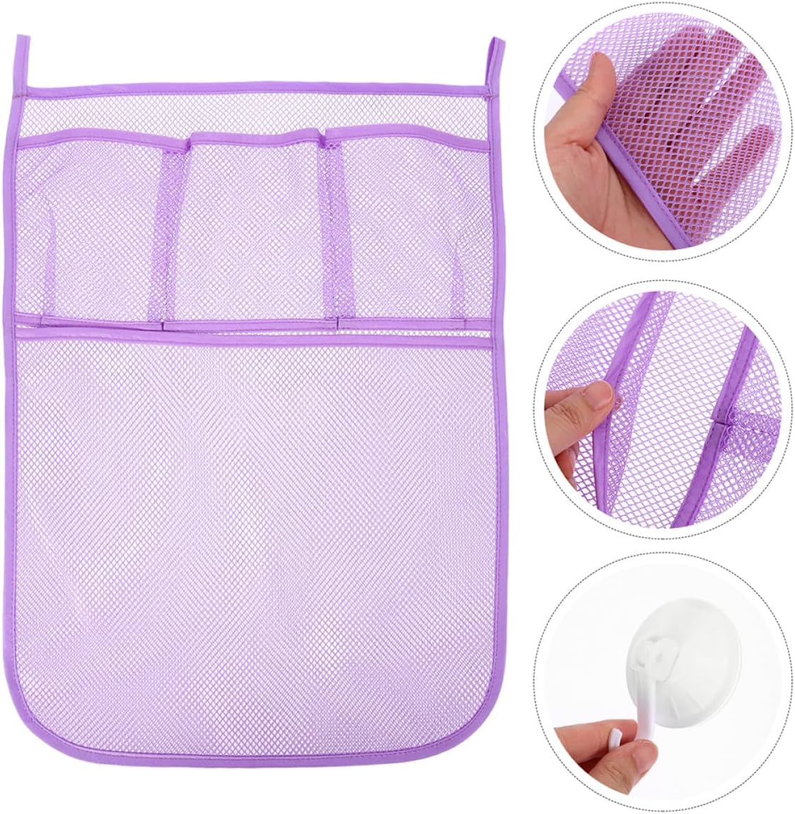 ERINGOGO 2pcs Mesh Bath Toy Organizer Hanging Storage Bag for Shower and Bath Tub