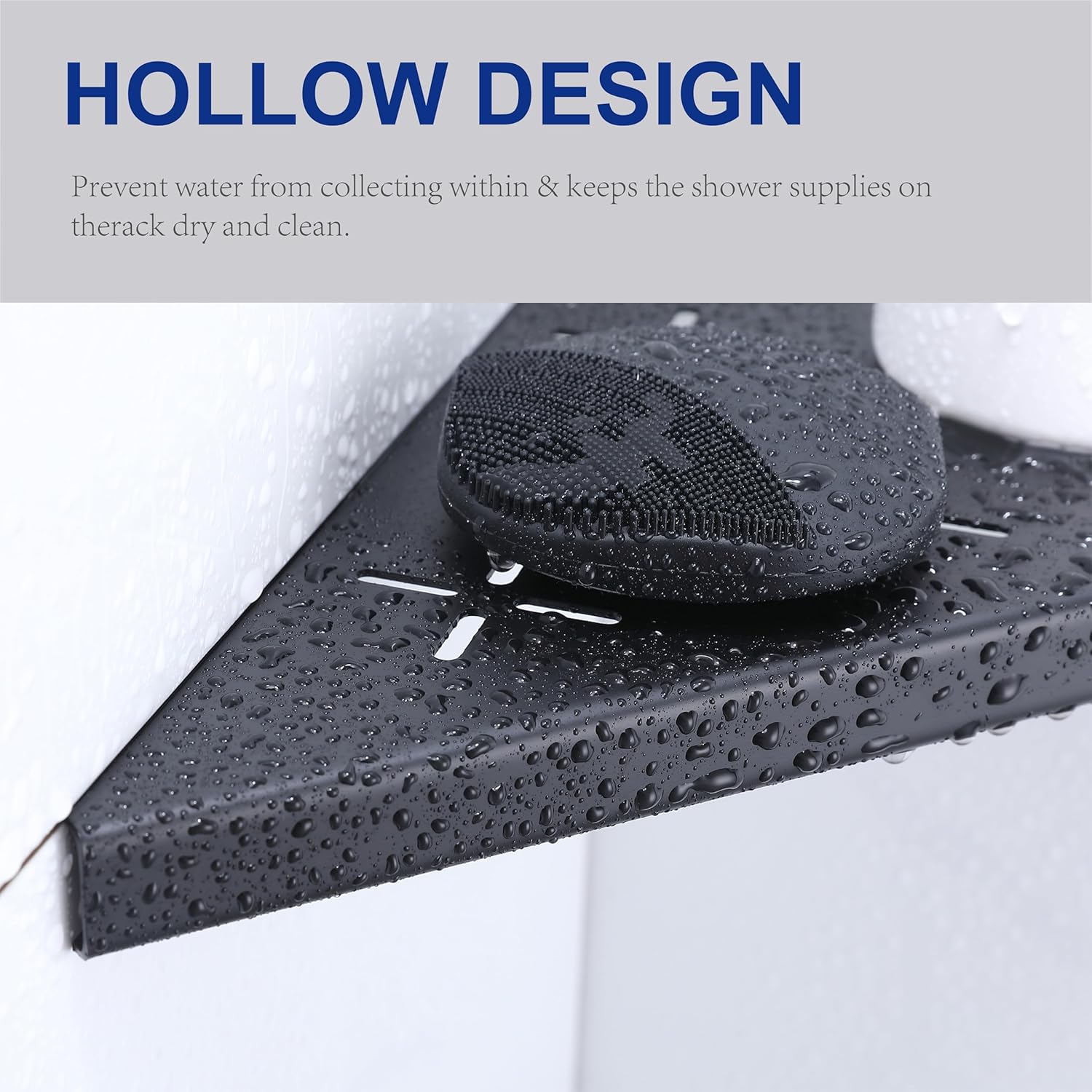 10 Inch Corner Shower Shelf 2 Pack Matte Black Stainless Steel