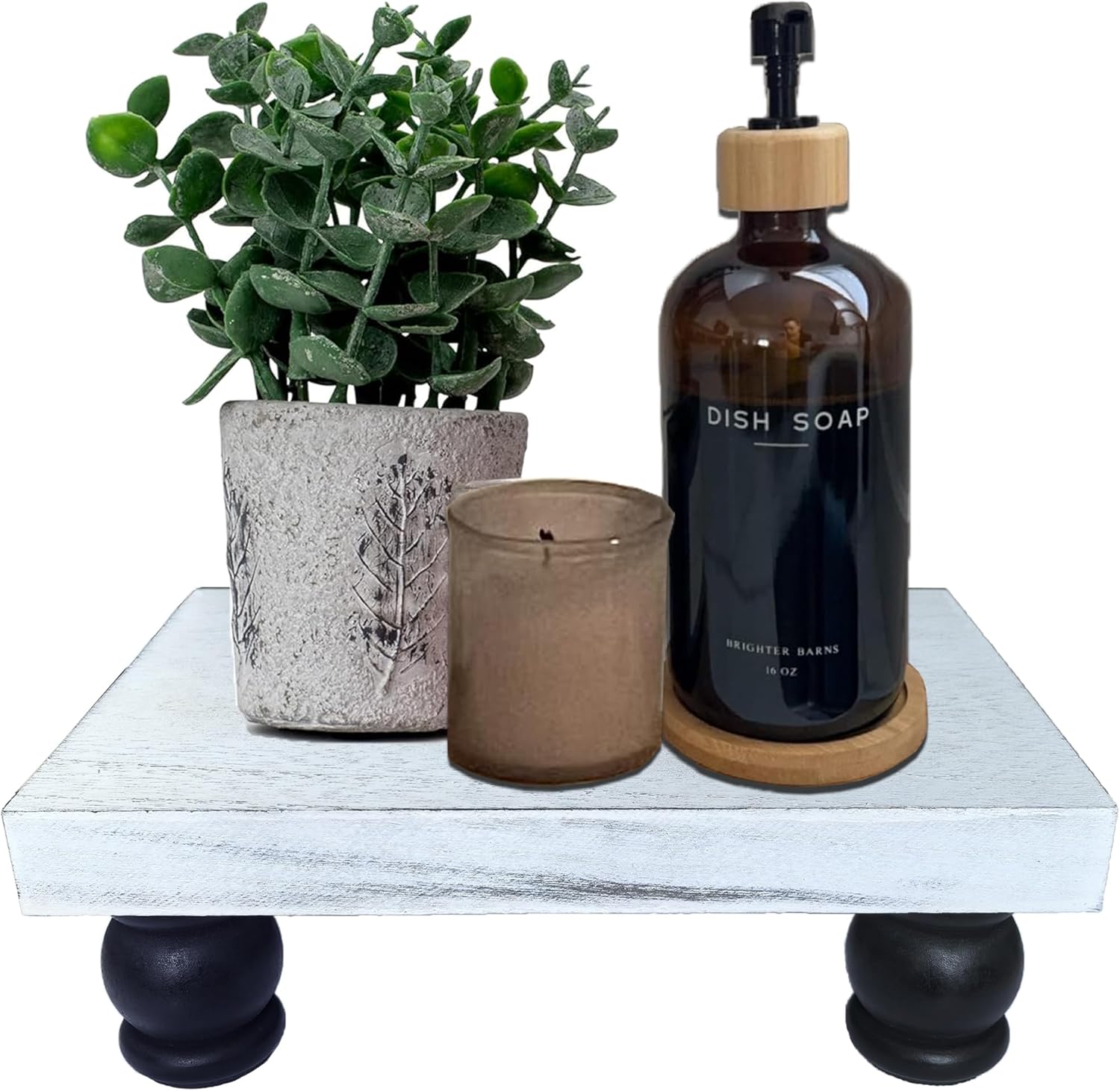 Wood Risers for Decor Display Farmhouse Style Soap Dish Tray