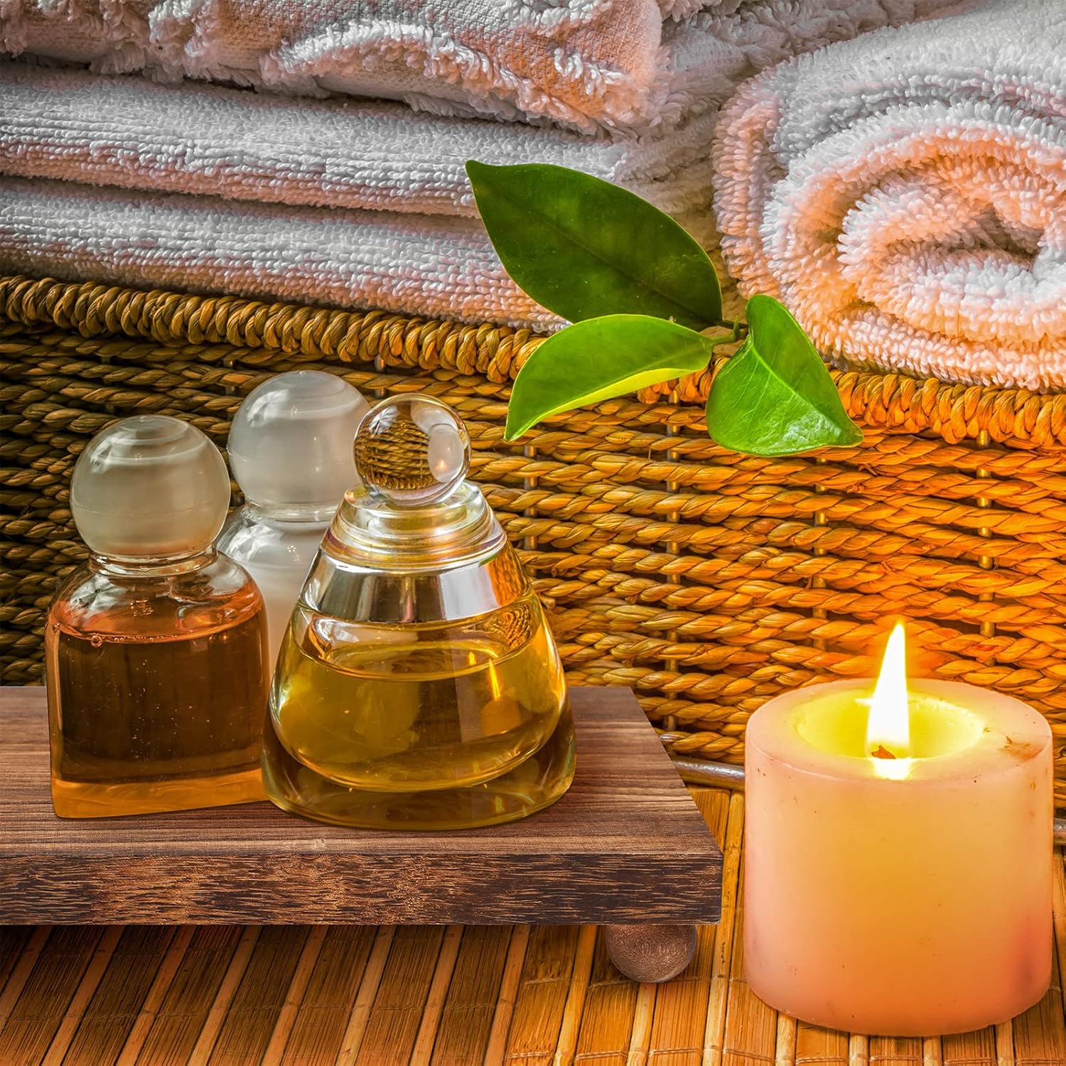 Amyhill Dark Brown Wood Soap Tray Stand for Kitchen Bathroom Counter Table Decor Plant Candle Display